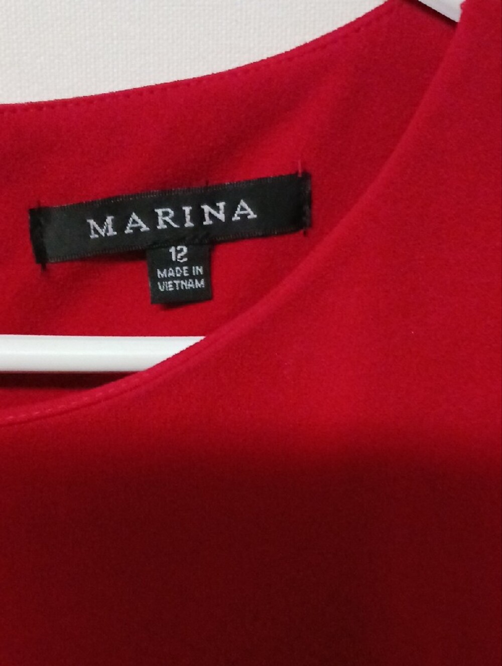 MARINA Red Ruffle-Sleeve  Dress - Picture 2 of 5
